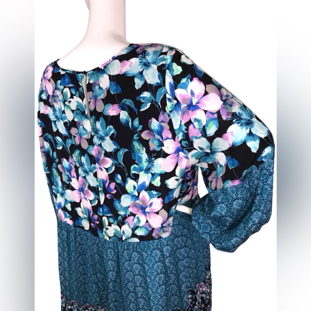 Soft Surroundings 2X Dress Romantic Mixed Print Gypsy Floral - Picture 2 of 16